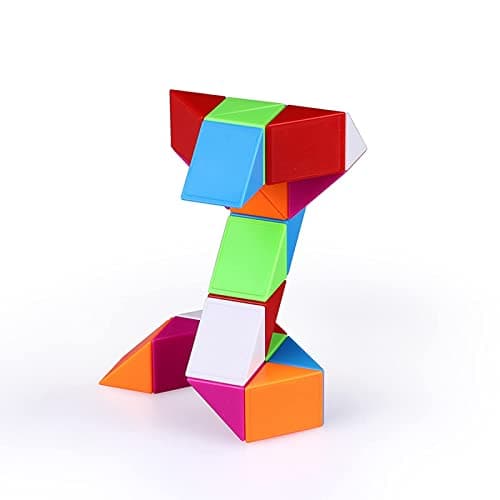 EACHHAHA Serpent Magique 24 Blocs Puzzle de Serpent-Magic Snake Cube-Cube de Serpent Magique-Faveurs de Fête d'anniversaire pour Enfants(Multicolor*1)