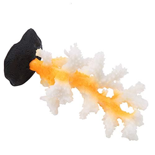 Smandy Corail Artificiel, Corail Lumineux de Silicone d'usine de Simulation pour la décoration de réservoir de Poissons Ornements d'aquarium(Jaune)