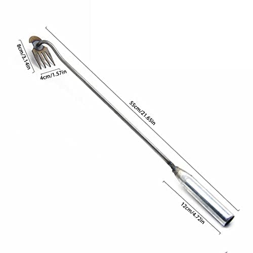 Hongjingda Désherbeur manuel en acier inoxydable - 4 dents - Pour le jardin, la cour, la terrasse