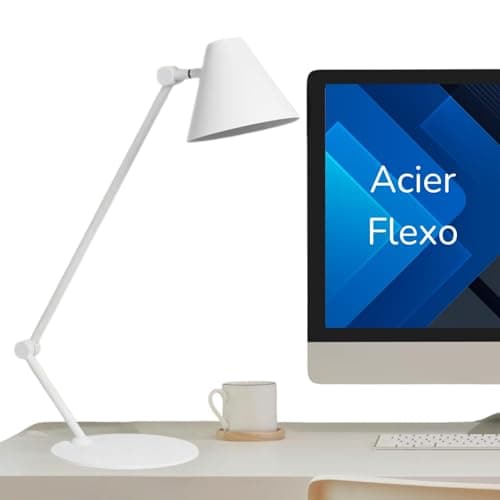 EXO Lighting lampe architecte MANTIS - lampe de bureau blanche E27 - lampe de bureau led puissante - éclairage de bureau - lampe de bureau design - desk lamp - lampe onglerie table