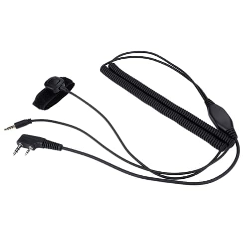 Akozon Câble De Casque, de Connexion spécial pour Casque Bluetooth Radio Connexion Spéciale bidirectionnelle avec Le Bouton PTT (Push to Talk) UV-5R Vimoto V3 V6 V8 etc.