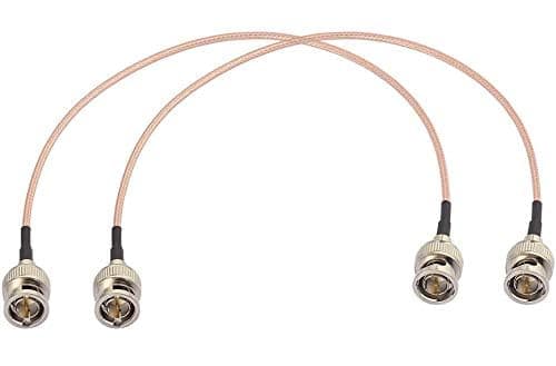 Superbat Câble SDI Vidéo 30cm Câble BNC Mâle vers Mâle 75 Ohm Câble Coaxial RG179 pour Équipement Vidéo Caméra, Supporte HD-SDI 3G-SDI 4K 8K SDI(Droit, 2 Pièces)