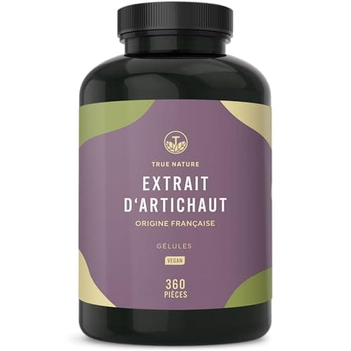 Extrait d'Artichaut Français - 2.400mg par dose avec 2,5% Cynarine - 360 Gélules, Vegan - Confort Digestif, Bien-Être du Foie & Détox - Sans: Additifs, Lactose & Gluten - TRUE NATURE
