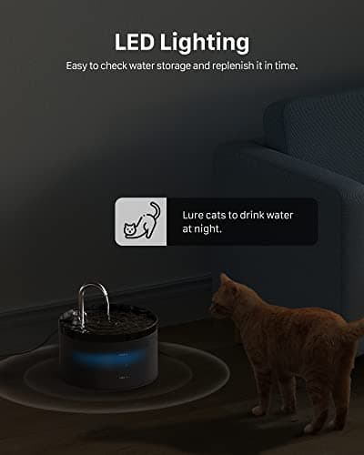 Fontaine a Eau Chat: Fontaine à Eau pour Chat - 2L Distributeur Eau Chat - Fontaine Eau Chat - Fontaine a Eau - Super Silencieuse - Convient à Plusieurs Animaux de Compagnie - Noir - GIOTOHUN