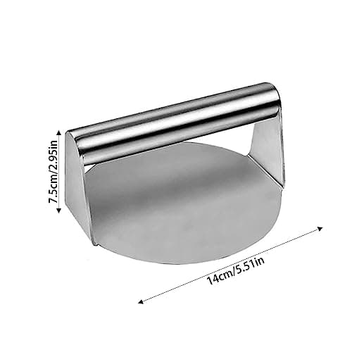 YIWONFU Smash Burger Acier Inoxydable 304, 5.5 Pouces Smash Burger Press Antiadhésif 14cm Ronde Presse Hamburger Convient pour Steak, Burger, Viande, Barbecue