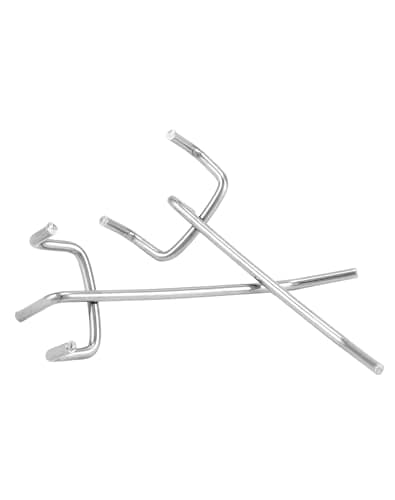 QWORK® 60X Crochet pour Panneau Perforé Mural, Acier Massif de 5 mm avec Revêtement Antirouille, pour les Garages, Remises à Outils, Ateliers(10 cm)