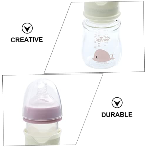 ibasenice Biberon Bébé Bouteilles Bébé Bouteilles Bébé En Verre De Lait Sucette Bébé Biberon Bébé Portable De Lait Enfant En Bas Âge De