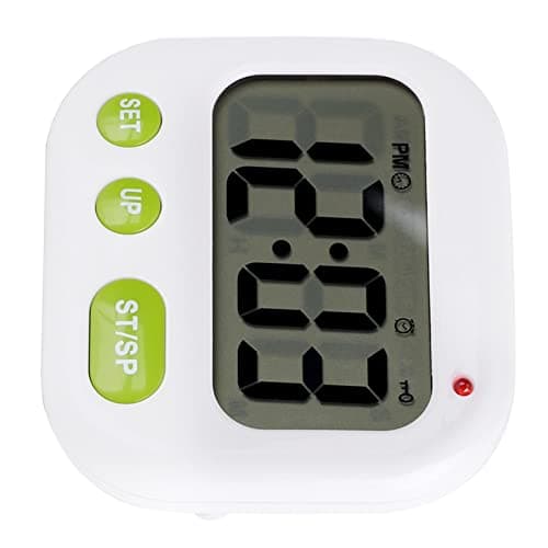 Musique/Vibration Digital LCD, Réveil à Piles Vibration Vibrationswecker Réveil Minuterie de Cuisine électronique avec Rétro-éclairage