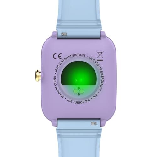 Ice-Watch - ICE smart junior 2.0 Purple Soft blue - Montre connectée violette pour enfant avec bracelet en silicone bleu - 022801 (1,75 pouces)