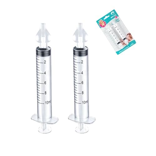 Irrigateur Nasal, 2Pcs Mouché-Bébé Irrigateur Nasal, 10ml Irrigateur Nasal Manuel, Professionnelle Irrigateur Nasal Nettoyant, Portable et Réutilisable