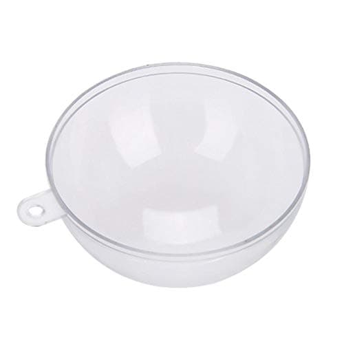 Boule en plastique transparent, 20 pièces Boule en plastique transparent à remplir Décorations de Noël pour mariage, Boule en plastique vierge à remplir DIY Bombe de bain Moule et décor