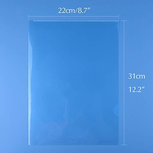 FEPITO 25 Pcs A4 Cut Flush Folders Couverture De Fichier Transparent En Plastique