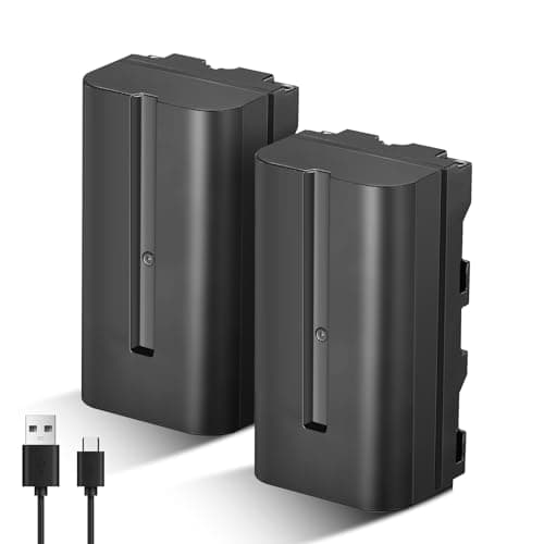 Soonpho 2-Pack NP-F550 Batterie de Rechange Remplacement Battery pour Sony NP-F970 F960 F950 F770 F750 F570 F550 Compatible Godox Neewer caméscope/Moniteur/caméra