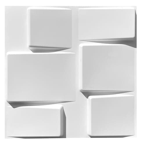 Eurodeco 20 pièces 3D Panneaux muraux & Plafond, 50cm x 50cm en Plastique PVC, Mur 3D, Plafond 3D, revêtement Mural, Salle de Jeux, 5m2 - 1mm d'épaisseur