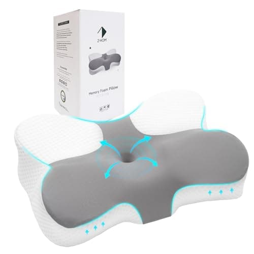 Z-hom Oreiller Memoire Forme, Oreiller Ergonomique Cervical, Idéal pour Dormeurs sur Le Côté, Le Dos et Le Ventre, Taie d'oreiller Lavable Hypoallergénique