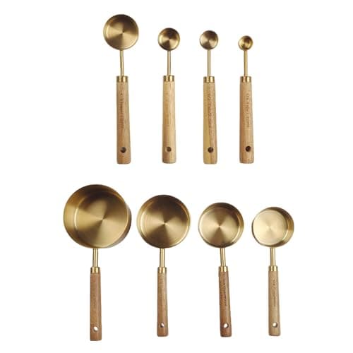 JSGHGDF Lot de 8 tasses à mesurer en acier inoxydable pour la cuisine, medium, M