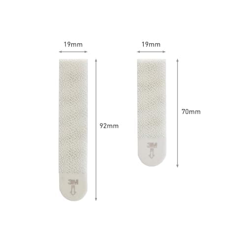 Command Languettes Accroches Tableaux Moyen et Grand Modèles, Blanc, 8 x 2 L + 8 X 2 M, 32 Languettes - Fixation sans Dommage