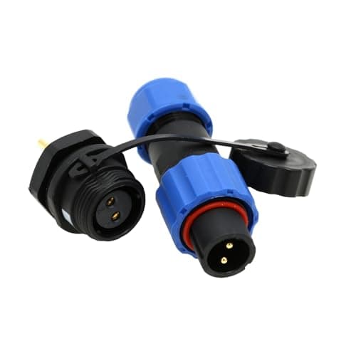 ZBLZGP Connecteur étanche à 2 broches SD13 pour l'aviation - Prise mâle - Prise femelle - Étanche à la poussière - LED - Montage sur panneau - Connecteur de câble d'alimentation électrique