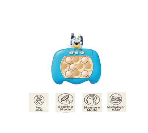 Jeu de Pop électronique Quick Push Bubbles, Console de Nouveau modèle électronique Pop It avec écran, Jouets sensoriels et Magiques (WST-Blue)