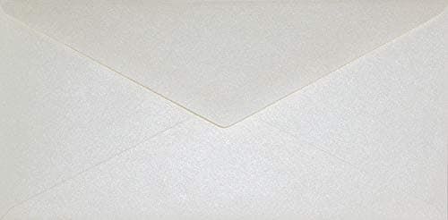 Netuno 100 enveloppes longues crèmes DL 110x220mm Aster Metallic Cream rabat pointu enveloppes nacrées enveloppes brillantes métallisées pour invitations anniversaires mariage cartes de vœux Noël