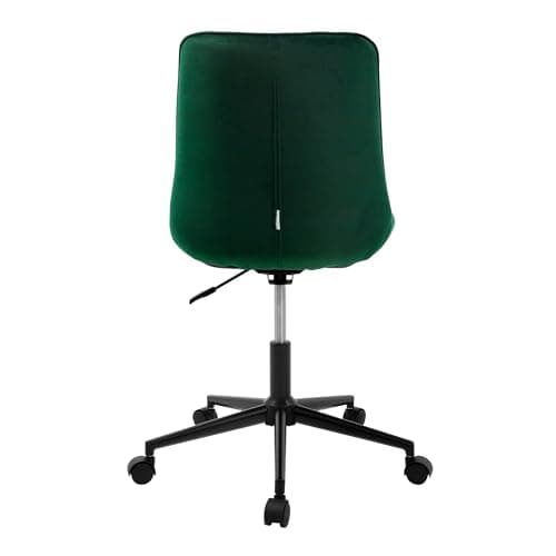 ML-Design Chaise de Bureau, Vert, en Velours, Réglable en Hauteur, Assise Rembourrée avec Piètement Métallique, Dossier Ergonomique, Fauteuil Pivotante sur 5 roulettes Doubles, Tabouret Home Office