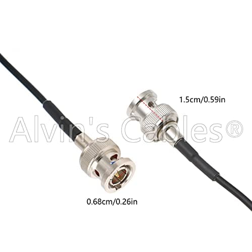 Alvin's Cables Blackmagic RG179 Coax BNC mâle à mâle HD SDI Câble pour BMCC caméra vidéo Flexible 50CM