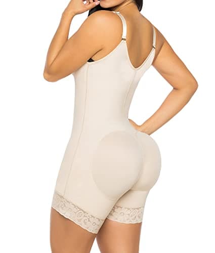 YIANNA Body Gainant Femme Ventre Plat Invisible Gaine Amincissante Shapewear Post Accouchement Serre Taille Fajas Colombianas Reductoras Beige, XL 7212