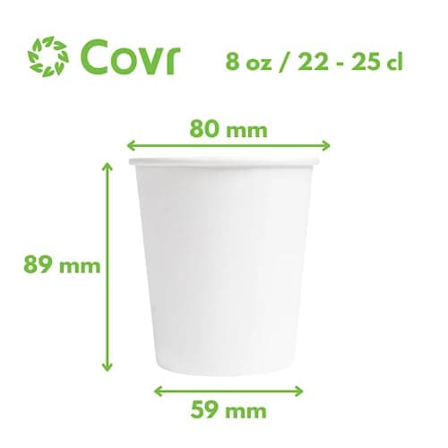 COVR 2000 Gobelets carton blanc (25cl - 8oz / 2000 unités)