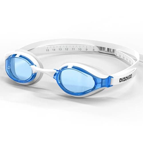 Dizokizo Lunettes de Natation Confortables,Sans Fuite, Lunettes de plongée Anti buée, Protection UV, Lunettes de Piscine pour Adulte Homme Femme