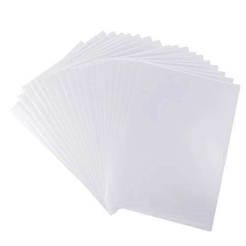 FEPITO 25 Pcs A4 Cut Flush Folders Couverture De Fichier Transparent En Plastique