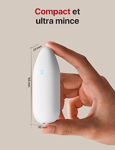 X-Sense WiFi Thermomètre Hygromètre Intérieur, Smart Moniteur de la Température et de l'Humidité avec Alertes sur l'App, Exportation Gratuite des Données Stockées, Compatible avec Alexa, STH55