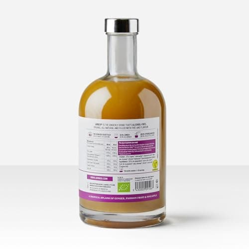 Gimber Sweet Lilly | jus de gingembre bio 700 ml | Boisson sans alcool au 100% mélange gingembre, fruit la passion, ananas & curcuma Concentré première qualité