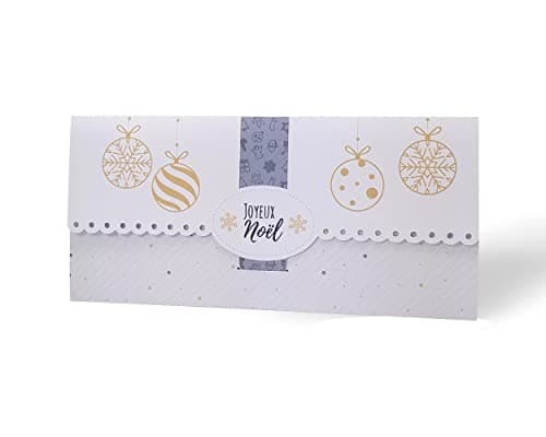 Enveloppe Noël Pochette carte cadeau pour chèque, argent, bons cadeaux (vouchers, billets d'avion, concert, soins), carte à offrir (motifs Noël Moderne)