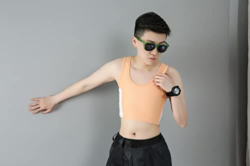 BaronHong Poitrine Binder Respirant Mesh Élastique Shapewear pour Tomboy Trans Lesbian (jaune, 4XL)