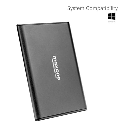 Disques durs externes 500Go - 2.5'' USB 3.0 Ultra Fin Tout-Aluminium Stockage HDD pour Xbox One, PS4, PC, Mac, Laptop, Ordinateur de Bureau/ Portable, Wii U, TV, Windows(Gris)
