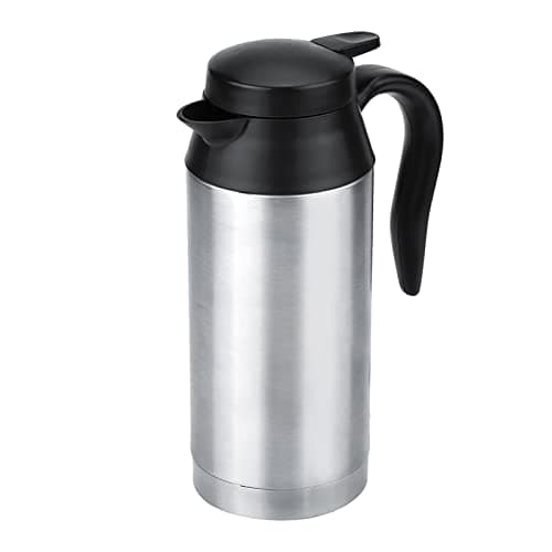 Wakects 750ml Bouilloire de Voyage pour Voiture en Acier Inoxydable, DC 12V 120W Bouilloire Allume Cigare Bouilloire de Voyage Portable pour eau Chaude, Café