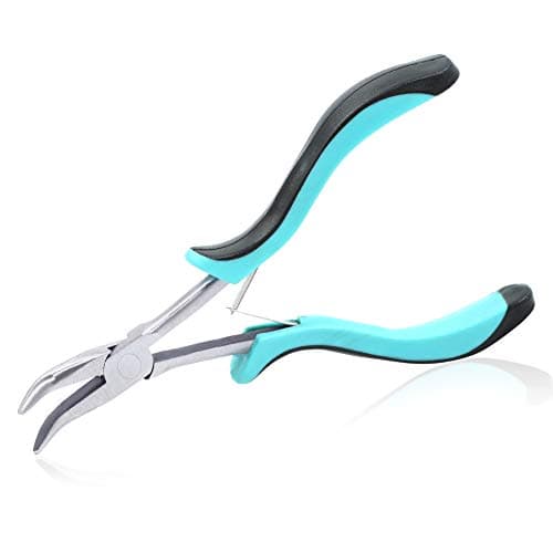 SPEEDWOX Mini Pince à Bec Courbé de 15,2 cm - Outil de Fabrication de Bijoux - Pince de Précision à Mâchoire Lisse