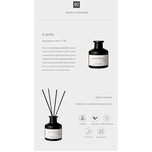 Diffuseur de parfum 50 ml avec bâtonnets - Diffuseur de parfum avec bâtonnets - 50 ml - Petit diffuseur de parfum avec bâtons - Diffuseur de parfum d'intérieur avec bâtonnets - Diffuseur de parfum