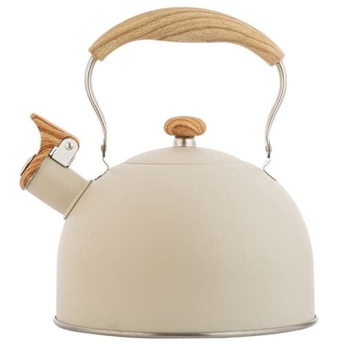 Peosaard Thé à thé sifflant pour cuisinière, sifflet à thé Bouilloire 2.1qt Induction bouilloires