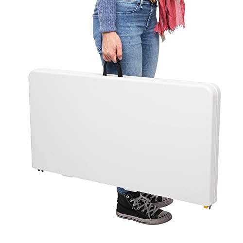 LEADZM Table de Camping,86x86x74 cm,Pliante Table de Jardin,Cadres en Acier,Pique-Nique,Barbecue,Intérieur Extérieur
