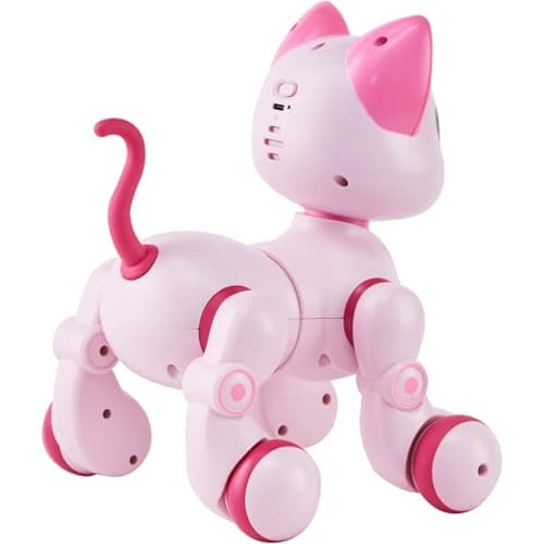 VEVOR Robot Jouet Enfants Télécommandé Chat RC Intelligent, Télécommande Programmable, Contrôle Tactile, Jouet Robotique pour Cadeau d'anniversaire, Noël, Garçons Filles de 3, 4, 5, 6, 7, 8, 10 Ans