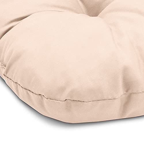 Beautissu Lisa Set de 4 Coussins 40x40 cm – Coussin de Chaise d'extérieur et d'intérieur 40x40 cm, Coussin Souple pour Les chaises de Jardin, Coussin en Mousse de 8 cm - Nature