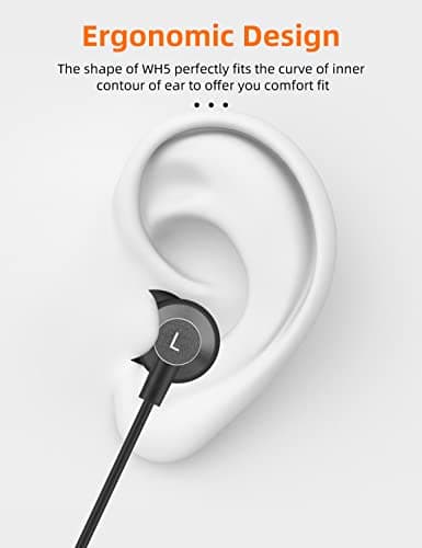 MAS CARNEY WI7 Écouteurs Intra-Auriculaires filaires, écouteurs en métal avec Prise Casque 3,5 mm, contrôle du Volume du Microphone, Noir