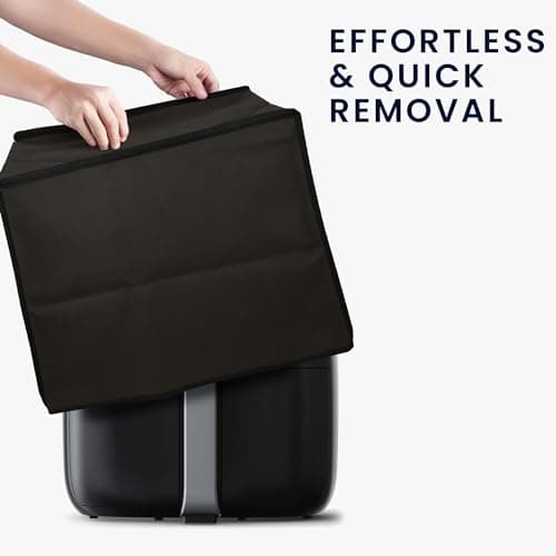 kwmobile Housse compatible avec Philips Essential Airfryer XXL housse - Housse de protection intégrale pour friteuse à chaud friteuse sans huile - gris foncé