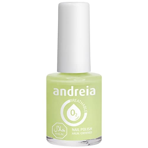 Andreia Vernis Halal - Vernis à Ongles Végétalien Brillant, Perméable & Respirant Conforme aux Exigences Halal - Haute Qualité - Couleur B4 Vert pastel - 10.5ml