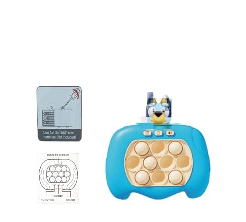 Jeu de Pop électronique Quick Push Bubbles, Console de Nouveau modèle électronique Pop It avec écran, Jouets sensoriels et Magiques (WST-Blue)