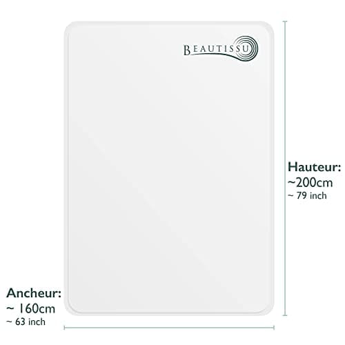 Beautissu Protege Matelas BEAUTECT - Isolateur sommier à Lattes - avec Picots Souples – Aleze Protege Matelas Lavable – sous-Matelas Blanc 160x200cm