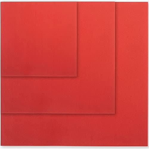 Tritart Origami Papier rouge | 225 feuilles de papier pliable double face origami rouge | Lot de papier de bricolage 80 g/m2 | 75 feuilles 20 x 20 cm et 15 x 15 cm et 10 x 10 cm (rouge)