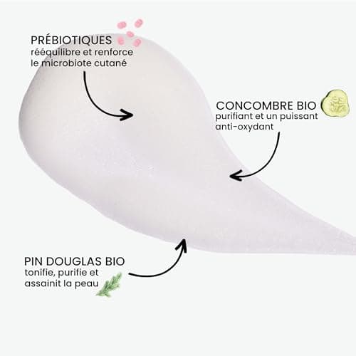 Pulpe de Vie - Mousse Nettoyante Certifiée BIO 125ml - Anti-gaspi ! Concombre - Nettoyant Visage Doux et Anti-Imperfections - Peaux Mixtes à Grasses - Régulateur de Sébum et Réduction Des Pores