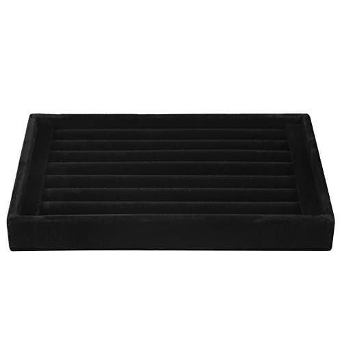 943 Étui pour Bague, Support d'affichage pour Bague, récipient pour Bijoux en Anneau, Support de Stockage pour Bague, présentoir pour Bijoux Prend 50-70 Anneaux pour(Noir)